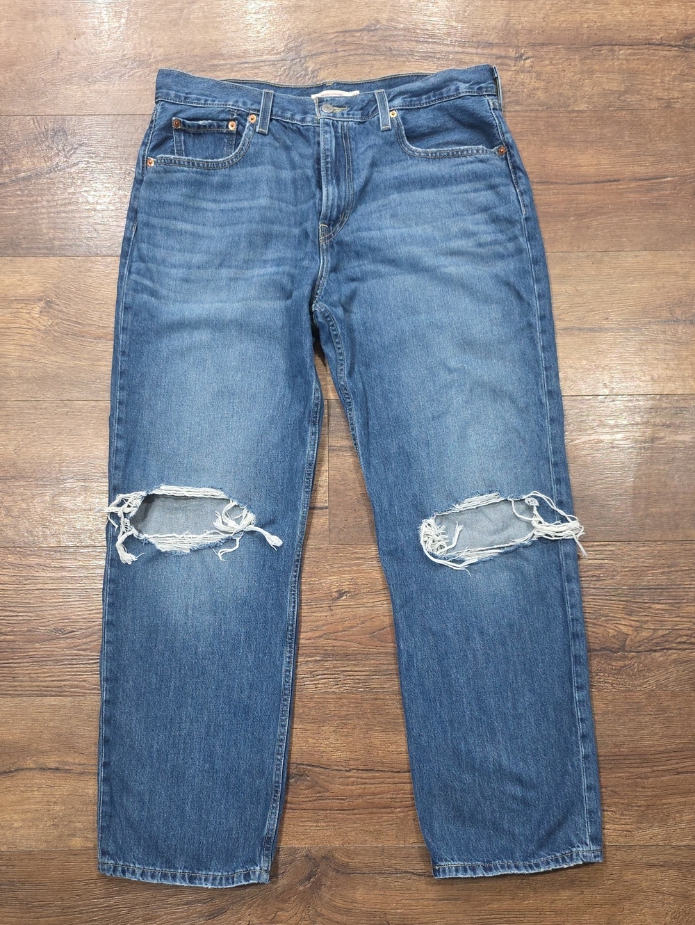 Women's Levi's Low Pro Straight Distressed Jeans